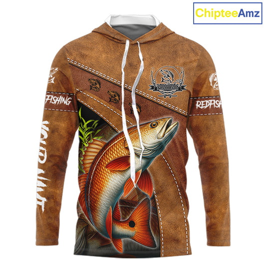 Redfish fishing UV protection custom name fishing shirts, performance shirts for men, women, kid NQS11458