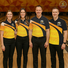 Load image into Gallery viewer, Custom Yellow Funny Beer Bowling Jersey for Women Bowling Uniform Polo &amp; 1/4 Zip Bowling Team Shirts NQS11646
