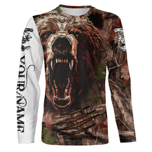 Load image into Gallery viewer, Bear Hunting Camo Customize Name 3D All Over Printed Shirts Personalized Hunting gifts NQS601