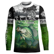 Load image into Gallery viewer, Crappie Fishing UV protection Custom name long sleeves fishing shirts for men, women, kid NQS2639