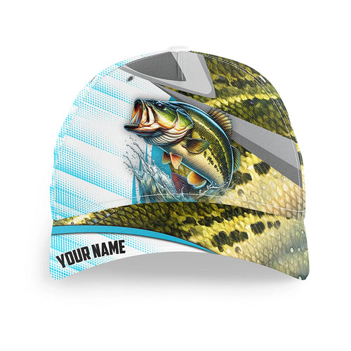 Largemouth Bass fishing Green scales Custom Bass fishing hat cap for fisherman NQS9182