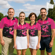 Load image into Gallery viewer, Funny Pink Flamingo Golf Polo Shirts For Men Custom Flamingo Team mens golf tops, funny golf gifts NQS11656