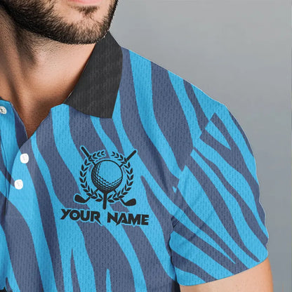 Personalized Funny Claw Blue Camo Golf Polo Shirts For Men Custom mens golf tops outfit NQS9705