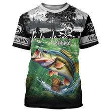 Load image into Gallery viewer, Largemouth bass Fishing UV protection Custom long sleeves fishing shirt for men, women, Kid NQS2650