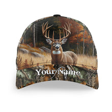 Load image into Gallery viewer, Deer camo hunting hunter hat custom name baseball hunting gifts for men, women NQS3487