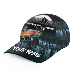 Rainbow Trout fishing blue camo Custom fishing hat Unisex Fishing Baseball Angler fishing hat cap NQS6161