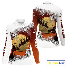 Load image into Gallery viewer, Christmas Golf Polo Shirts For Women Custom Ladies Golf Outfit, Christmas Golf Gifts NQS10926