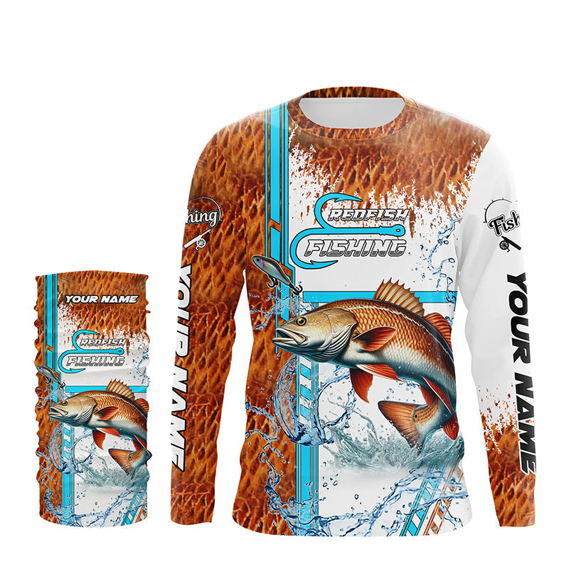 Redfish fishing scales custom Red Drum fishing team jerseys, Redfish fishing apparel NQS9016