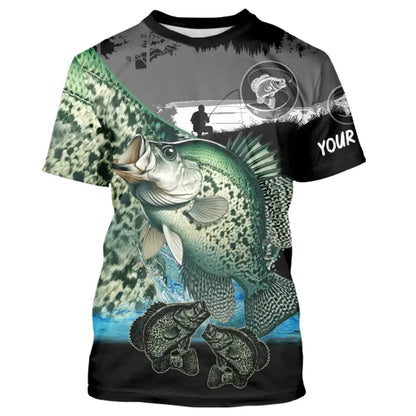 Crappie fishing green scales customize performance long sleeves Fishing shirts, Crappie fishing gifts NQS4794