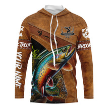 Load image into Gallery viewer, Brook trout fishing UV protection custom name fishing shirts, performance shirts for men, women, kid NQS6229