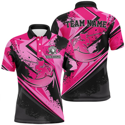 Men golf polo shirt custom pink camo male golf attire for men, golf gifts for men NQS7366