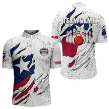 Load image into Gallery viewer, Personalized Texas Flag Grunge pattern Bowling Shirts For Men Custom Texas Bowling Team Jerseys NQS9468