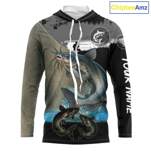 Catfish fishing scales customize performance long sleeves Fishing shirts, Catfish fishing jerseys NQS11562