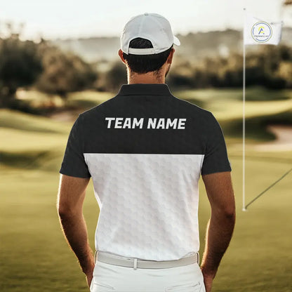 Black and White Golf Polo shirts For Men Custom golf attire for men, best golf gifts for men NQS11702