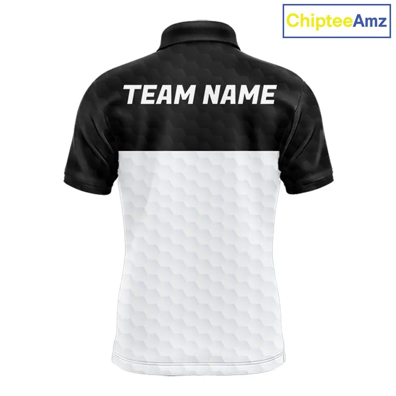 Black and White Golf Polo shirts For Men Custom golf attire for men, best golf gifts for men NQS11702