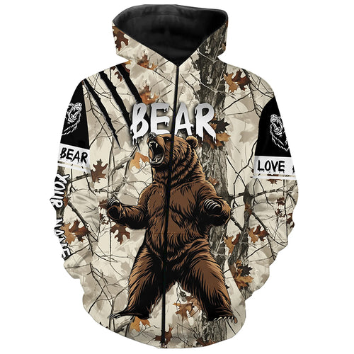 Bear hunter big game hunting camouflage Customize 3D All Over Printed Shirts, Bear hunting apparel NQS4007