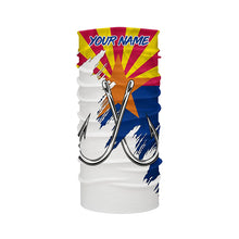 Load image into Gallery viewer, Arizona flag AZ Fishing Fish Hook UV protection custom long sleeve shirts Patriotic fishing apparel NQS7975