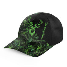 Load image into Gallery viewer, Deer hunting green camo hunters Custom camo hunting hats, deer hunter hat NQS4018