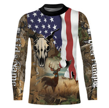 Load image into Gallery viewer, Deer Hunting Camo American Flag patriotic Customize name 3D All over print shirts NQS671