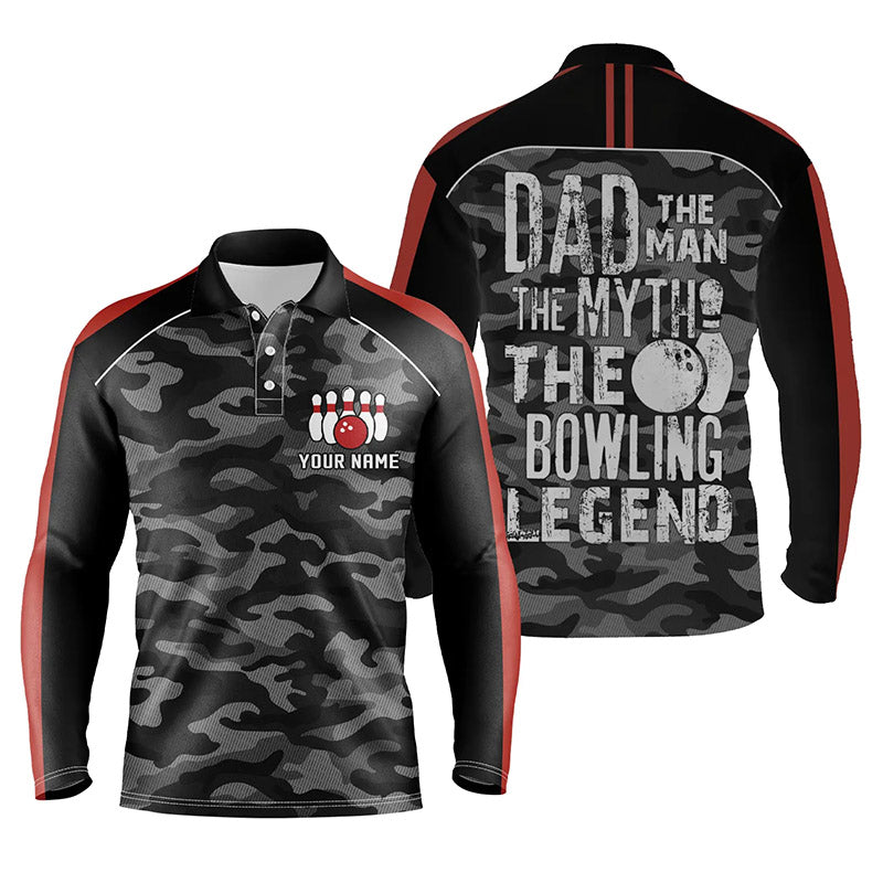 black personalized bowling shirt for bowling – custom name design side view