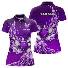 Load image into Gallery viewer, Ice Purple Bowling Shirts For Women Custom Bowling Team Uniform Bowlers Outfits NQS9138