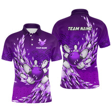 Load image into Gallery viewer, Ice Purple Bowling Shirts For Men Custom Bowling Team Uniform Bowlers Outfits NQS9138