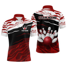 Load image into Gallery viewer, Red, white and black camo Custom Bowling Shirts For Men, Bowling Team Jersey Gift For Bowler NQS9149