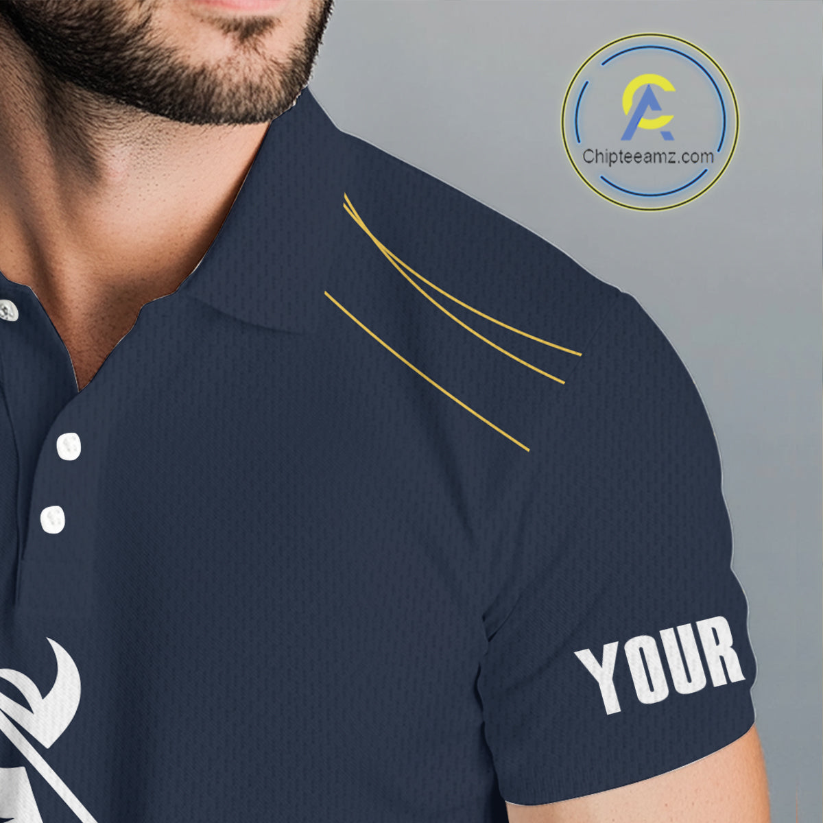 Personalized Golf polo shirts for men Custom mens golf outfits, unique golf gifts | Navy NQS10202