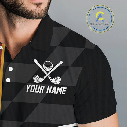 Maryland Flag black Men golf polo shirt Custom Patriotic Mens Golf attire For team, golfing gifts NQS10188
