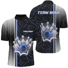 Load image into Gallery viewer, Blue Bowling Camo Custom Bowling Shirts For Men Bowling League Jerseys Bowler Outfit NQS8417