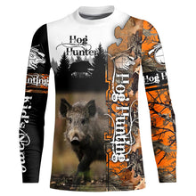 Load image into Gallery viewer, Wild Hog Hunting Camo Custom Name Shirts for hunter, personalized hunting gifts FSD292