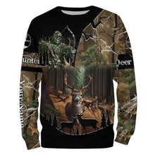 Load image into Gallery viewer, Deer Hunting Gripm Reaper Camouflage Custom Name all over print Shirts, Deer Hunting Gifts Shirt FSD760