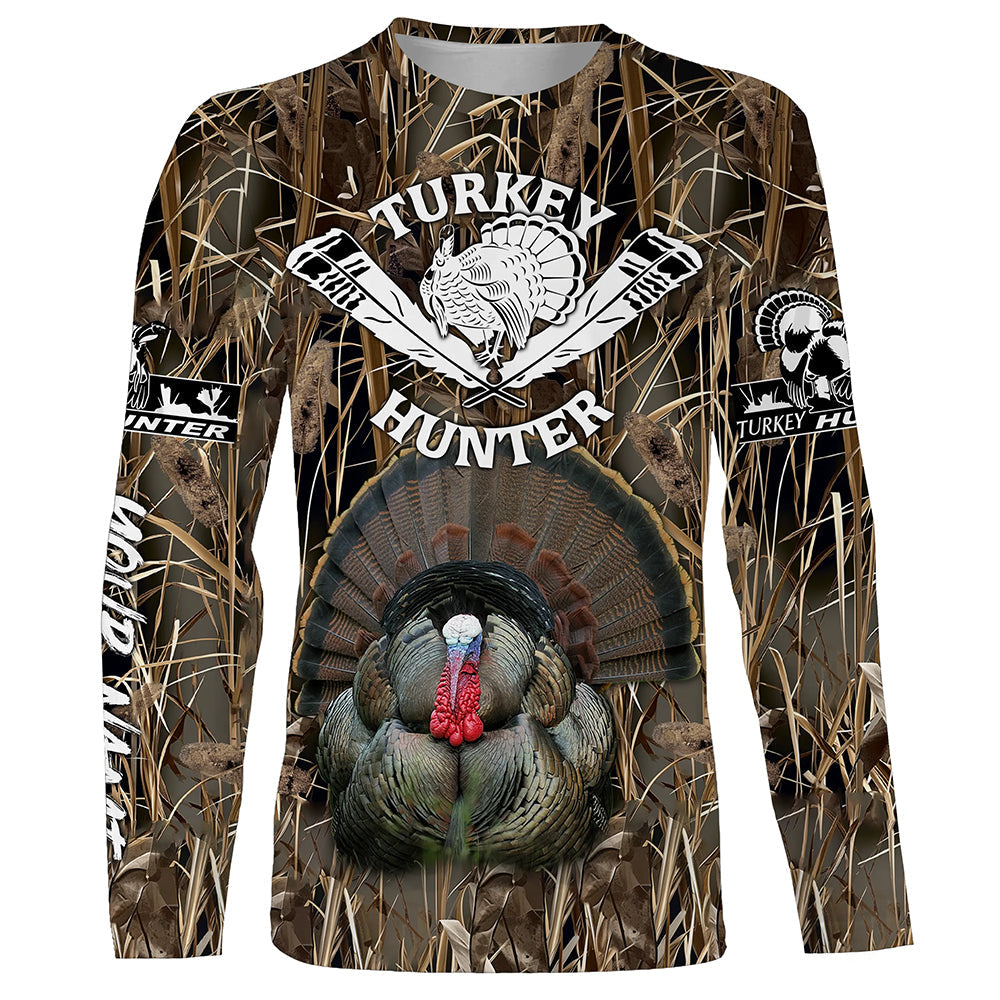 Personalized Turkey Hunting camouflage custom Name all over print Shirt, hunting gifts FSD108