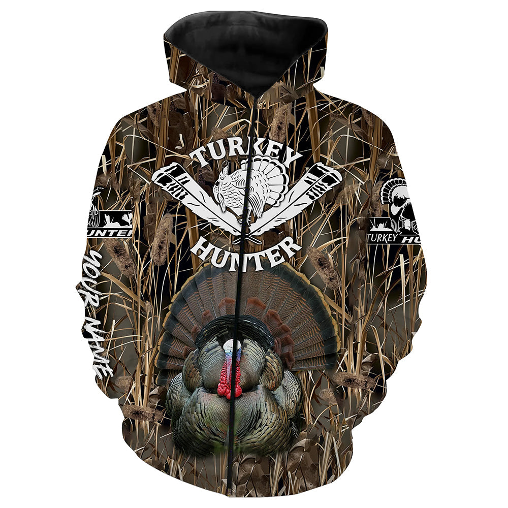 Personalized Turkey Hunting camouflage custom Name all over print Shirt, hunting gifts FSD108