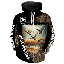 Load image into Gallery viewer, Best Duck Hunting Waterfowl Camo Custom name Shirts for Men, Kid - Duck hunting Clothes FSD666