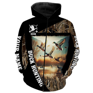 Best Duck Hunting Waterfowl Camo Custom name Shirts for Men, Kid - Duck hunting Clothes FSD666