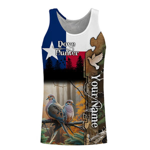 Texas Dove hunting Texas flag camo Custom Name all over print shirts, Bird hunting gifts FSD3355