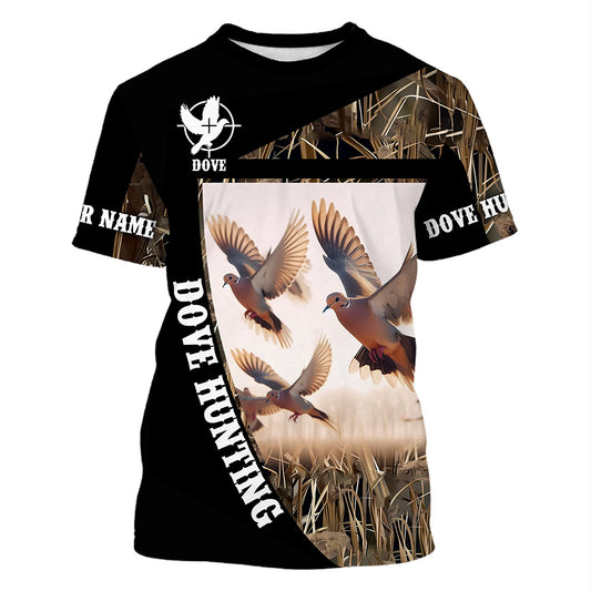 Dove hunting Camo custom name all over printed Shirts, Gift for hunters FSD4606