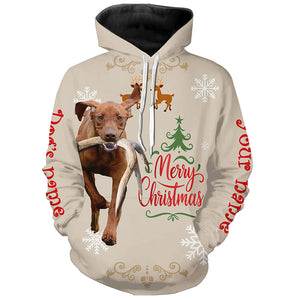 Christmas Vizsla Hunting Dog Custom Name Shirts, Gifts for Hunters FSD4617