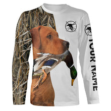 Load image into Gallery viewer, Duck Hunting With Dog Fox Red Labrador Custom Name 3D Full Printing Shirts For Men Women - Personalized Hunting Gifts FSD1888