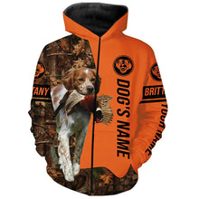 Load image into Gallery viewer, Pheasant Hunting with Dogs Brittany Customize Name Shirts for Bird Hunter, Brittany Spaniel shirt FSD4030