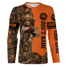 Load image into Gallery viewer, Pheasant Hunting with Dogs Wirehaired pointing Griffon customize Name Shirts for Bird Hunter FSD4031