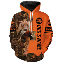 Load image into Gallery viewer, Pheasant Hunting with Dogs Vizsla customize Name Shirts for Bird Hunter, Vizsla dog shirt FSD4032