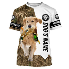 Load image into Gallery viewer, Duck Hunting with Light Golden Retriever Dog Custom Name Camo Full Printing Shirts, Hoodie FSD3587