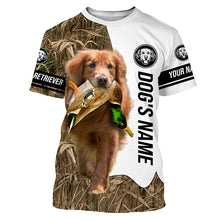 Load image into Gallery viewer, Duck Hunting with Red Golden Retriever Dog Custom Name Camo Full Printing Shirts, Hoodie FSD3588