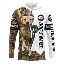 Load image into Gallery viewer, Dog with Fishing Rod Best water dogs yellow Lab custom Name UV protection Shirts, Fishing gift FSD3880