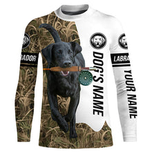Load image into Gallery viewer, Dog with Fishing Rod Best water dogs black Lab custom Name UV protection Shirts, Fishing gift FSD3882