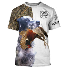 Load image into Gallery viewer, Pheasant Hunting With Dog English Setter Custom Name All Over Printed Shirts - Personalized Hunting Gifts FSD1918