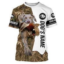 Load image into Gallery viewer, Pheasant Hunting with Dog Weimaraner Custom Name Camo Full Printing Shirts, Hoodie FSD2694