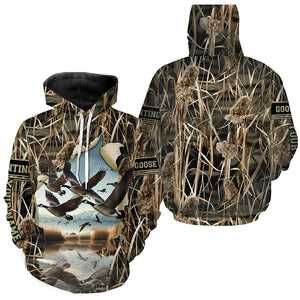 Canada Geese hunting waterfowl camo custom Name All over printing Shirts, Gift for hunters FSD3702